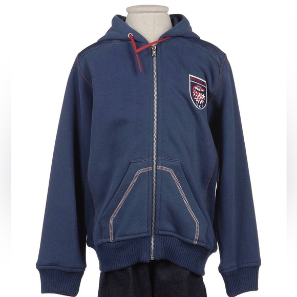 GF FERRE’ Zip-Up Hooded Sweatshirt Size 6 - Picture 1 of 2